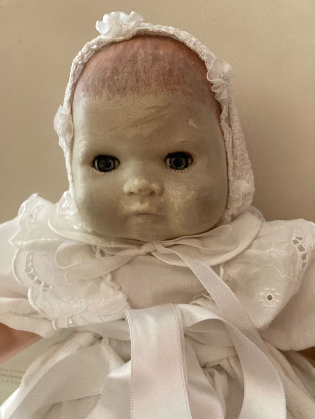 Puppen: Nostalgische antike Puppe mit Stoffkörper und Kleid, alt – Gebraucht aus Berneck von Ordnung2021 4