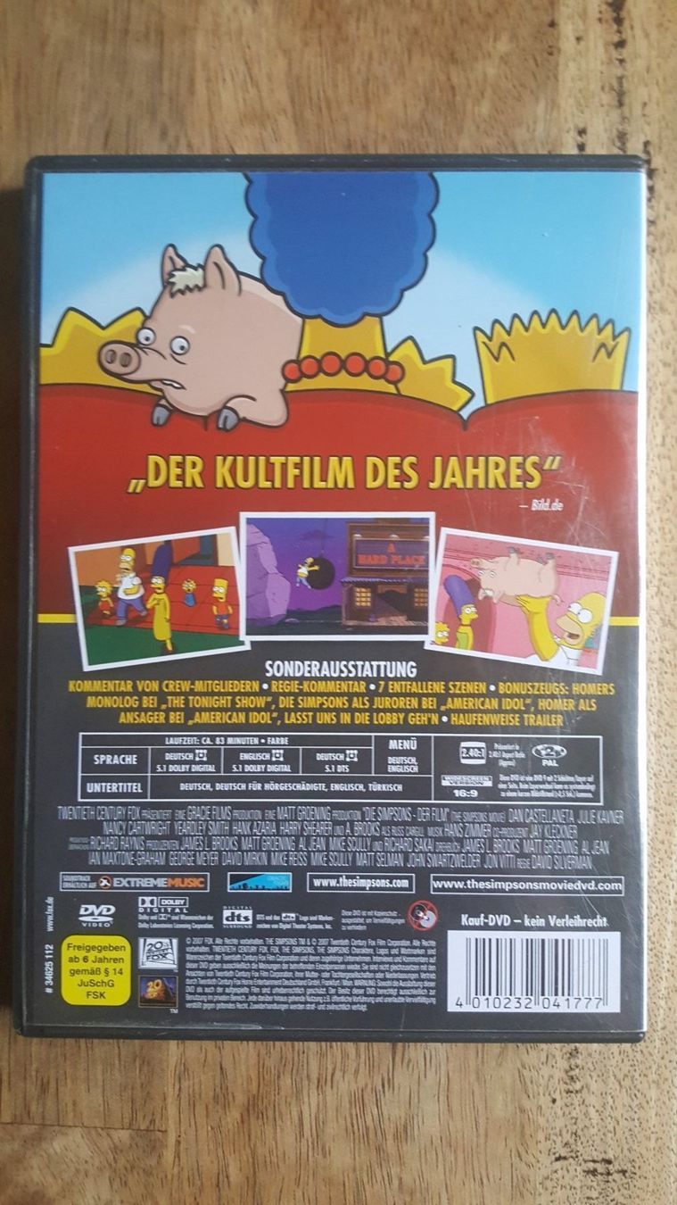 Alle DVDs: DVD Simpsons Der Film – Gebraucht aus Dierikon von sanpaplo 1