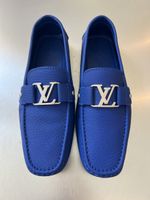 Louis Vuitton Monte Carlo Leather Loafers Bleu Majorelle 