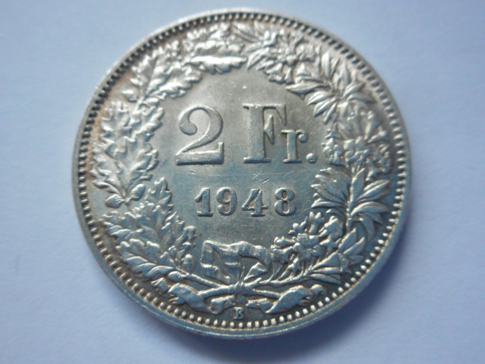 Toutes les monnaies: 2 Fr. 1948 silber  vorz+ – D'occasion à Kriegstetten par pizlad2010