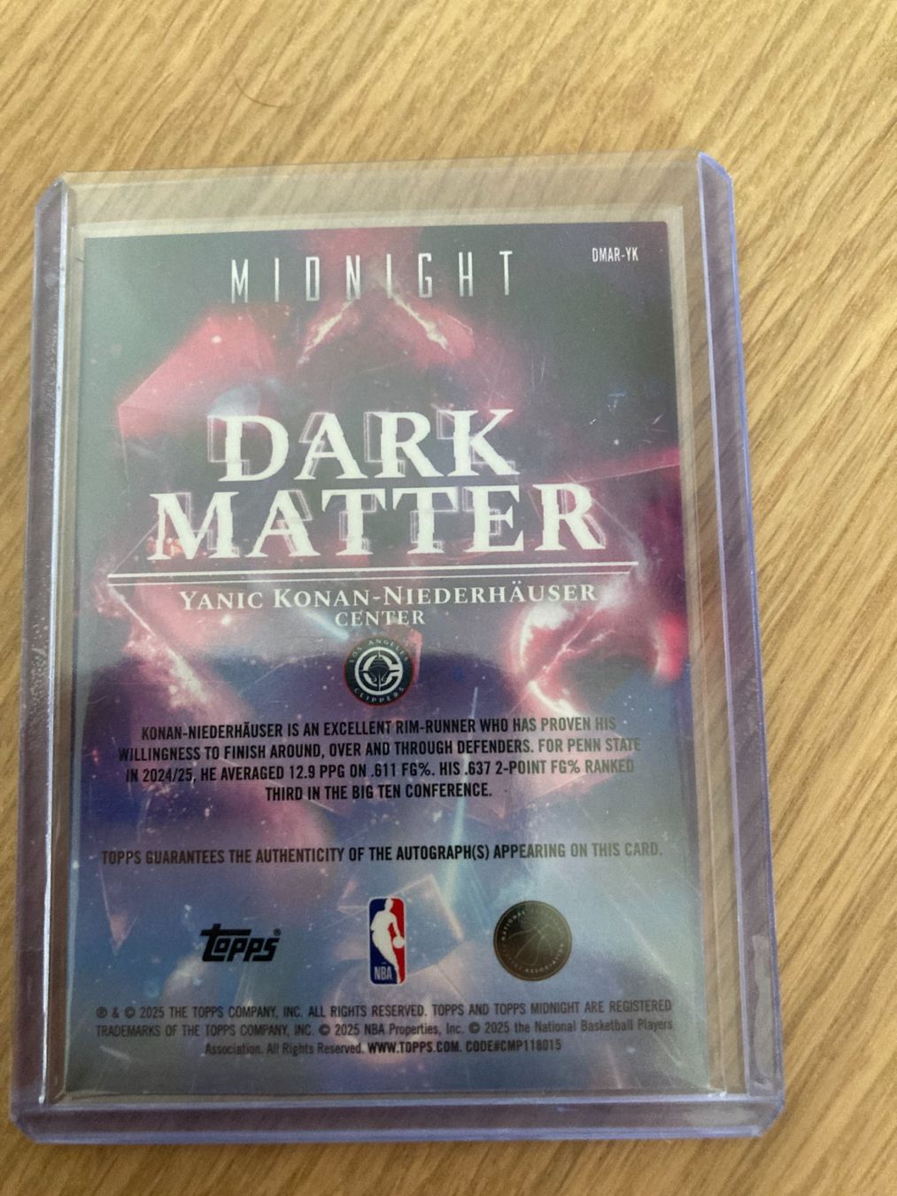Topps Sammelbilder & Trading cards: Topps Midnight NBA - Yanic Konan-Niederhäuser Auto – Gebraucht aus La Tour-de-Peilz von Tyalos_Cards 1