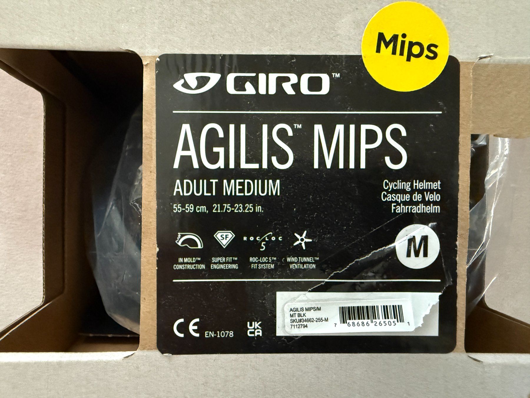 Helme: Giro Agilis MIPS Grösse M, schwarz – Neu und originalverpackt aus Volketswil von Bumambu