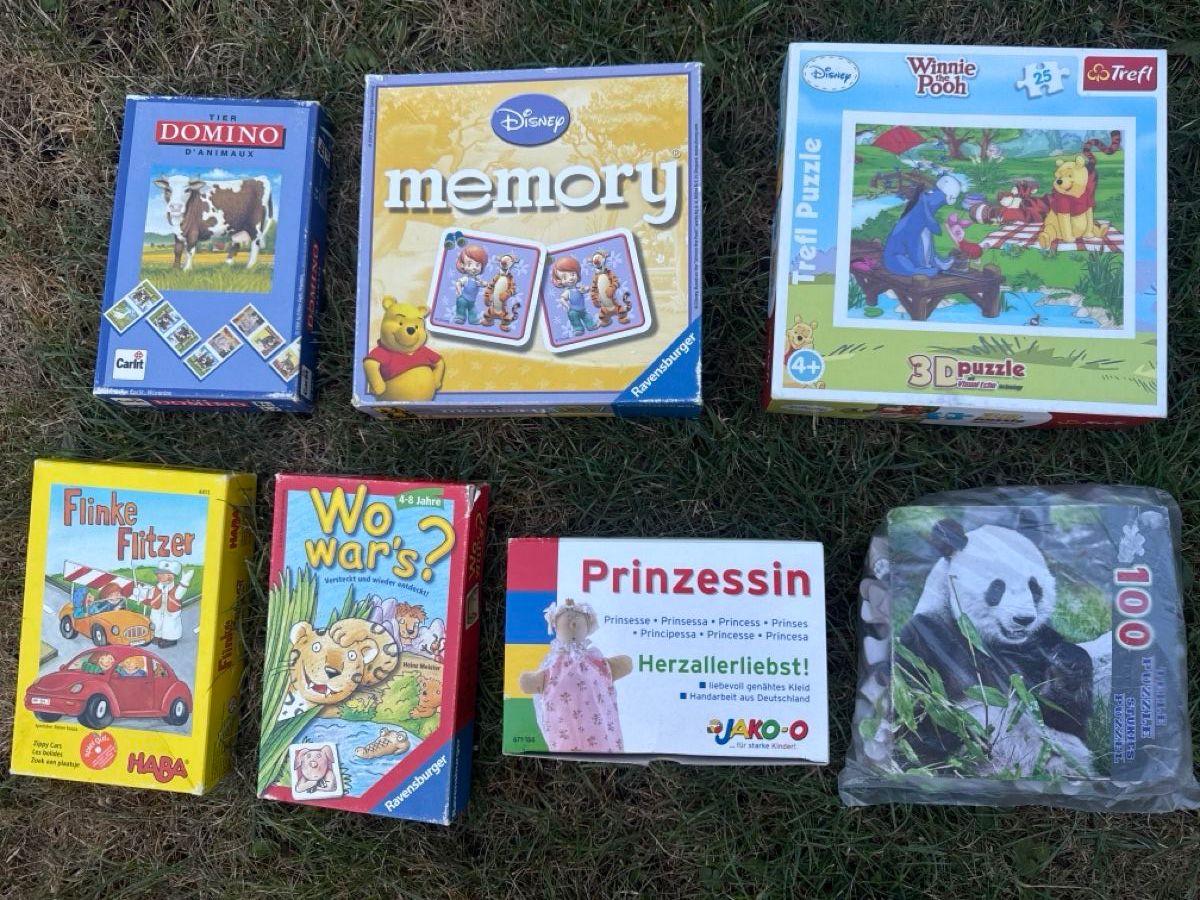 Spiele: 7 Kinderspiele, diverse gute Marken – Gebraucht aus Elsau von CTN20 1