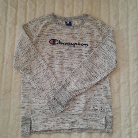 Pull Champion gris chiné, Taille S, idéal pour l'hiver!