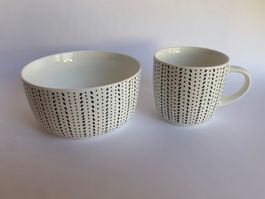 Zmorge Geschirr Set, Schale & Tasse, schwedisches Design