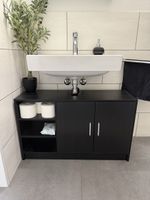 Waschbeckenunterschrank vidaXL schwarz 90x29x55 cm neu