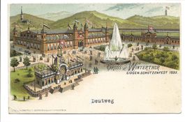 Gruss aus Winterthur (ZH) Eidgen. Schützenfest 1895 - Litho
