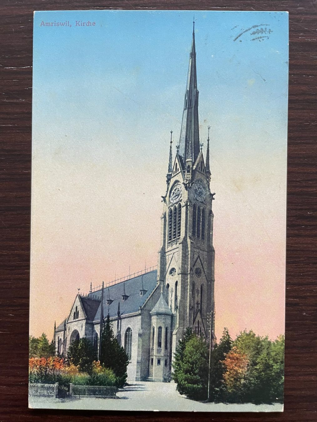 Cartoline postali: AMRISWIL Kirche, 3 Ansichtskarten, 1906-1932 – Usato da Wald ZH venduto da TLILEF 1