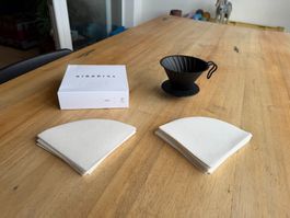 Hario V60-02 Metal Dripper + Sibarist FAST and B3 Filters