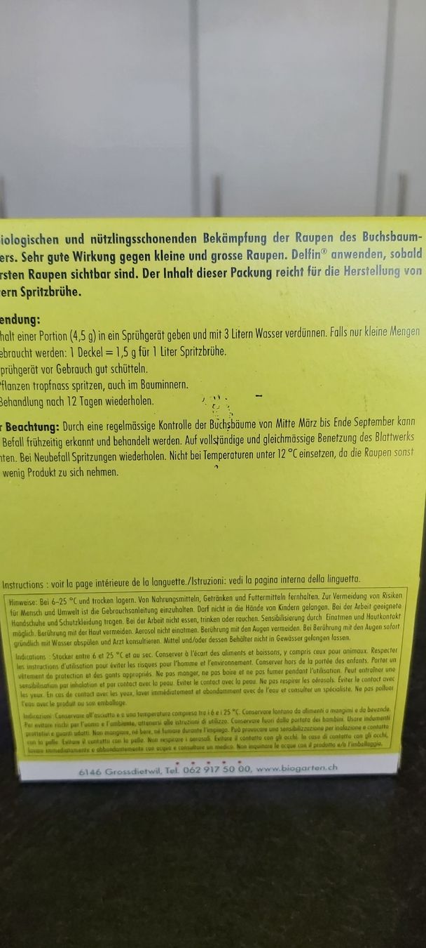 Sonstiges für Haushalt & Wohnen: Buchsbaumzünsler Spritzmittel – Neu und originalverpackt aus Jona von Uufruumi 2