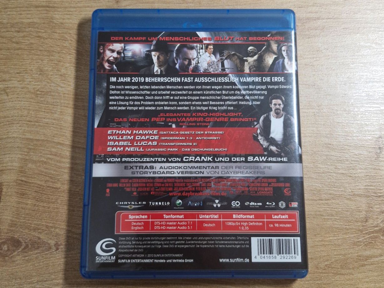 Tutti i DVDs: Daybreakers (2009) RAR Bluray – Usato da Pfungen venduto da Whitie 1