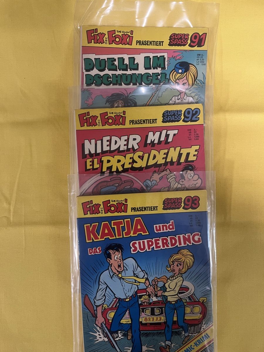 Fumetti: Comic-Hefte Fix & Foxi Super-Spass 65-69, 86-93 – Usato da Oberentfelden venduto da kar_sd97