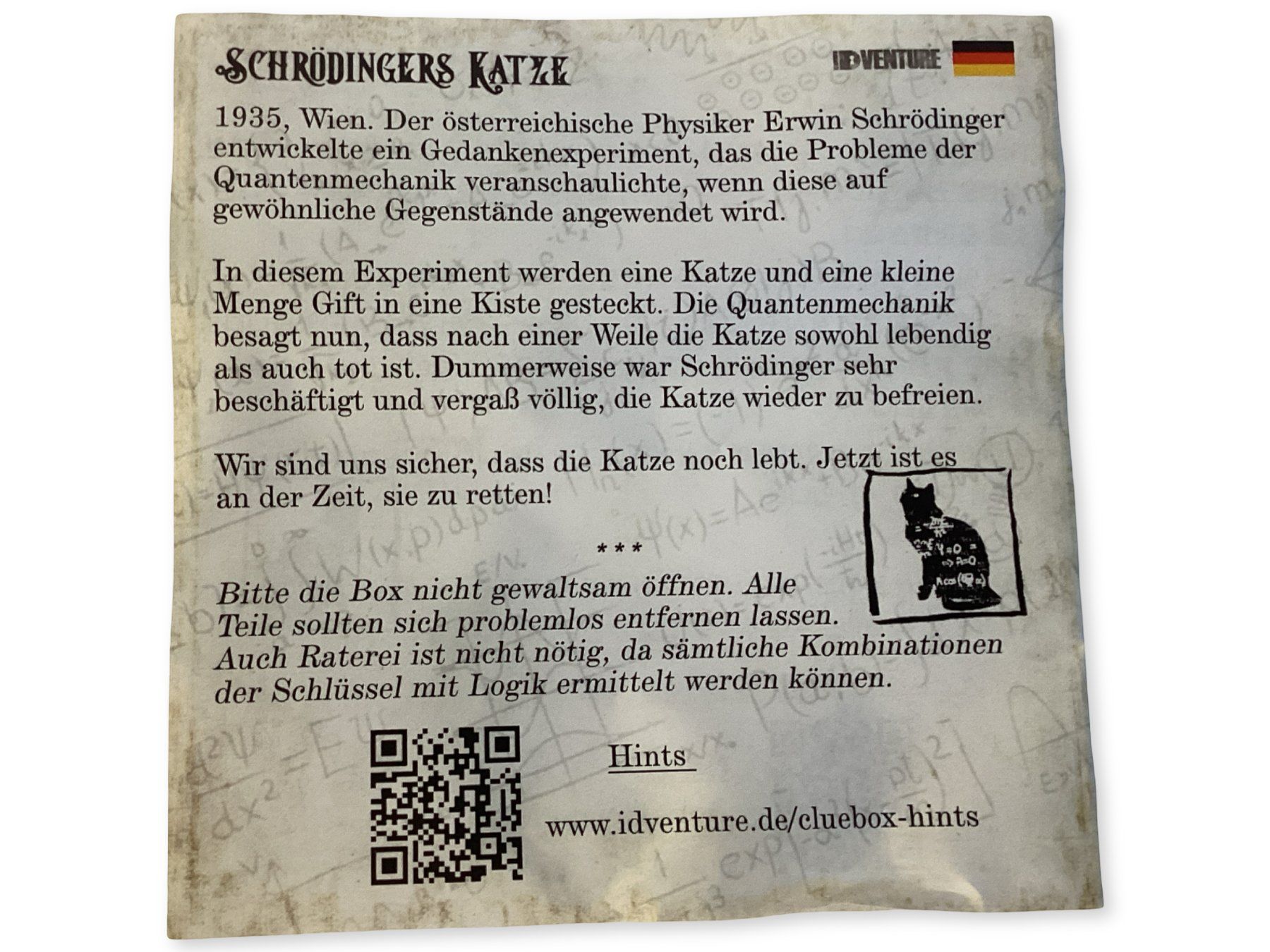 Jeux: CLUEBOX Rette Schrödigers Katze – D'occasion à Zürich par Restwert_Zuerich 6