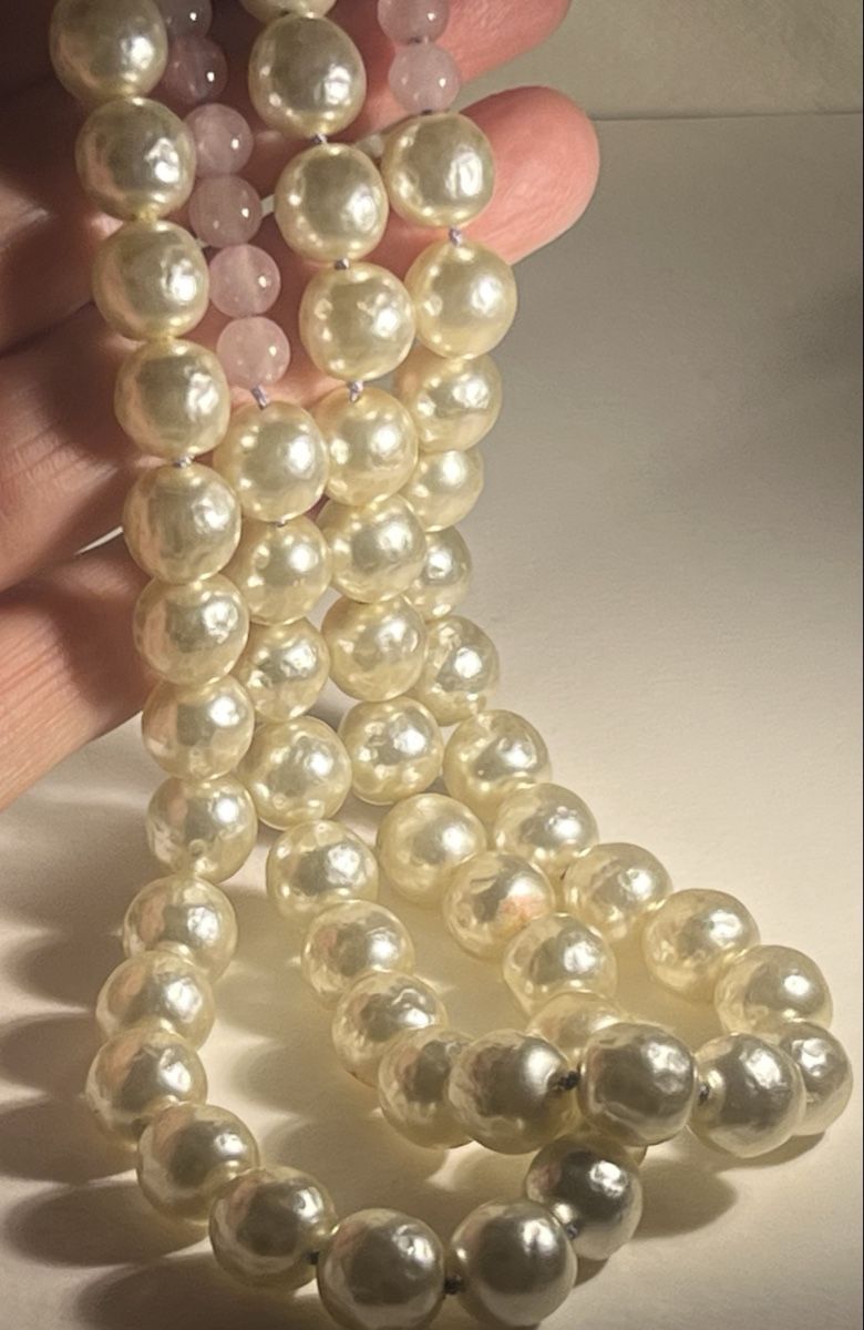 Ketten: Collier de perles vintage double rangs à gros fermoir – Neu (gemäss Beschreibung) aus Genève von DELIRBEADS 7