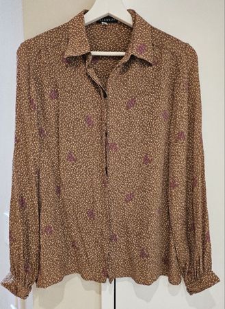 Damen Bluse Valentino braun mit Muster guter Zustand