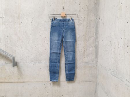 Jegging H&M, bleu denim, basic, fille, taille 140