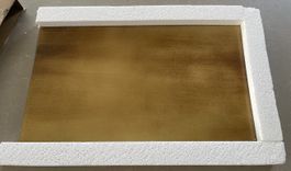 Magnettafel - gebürstete Goldoberfläche Sicherheitsglas