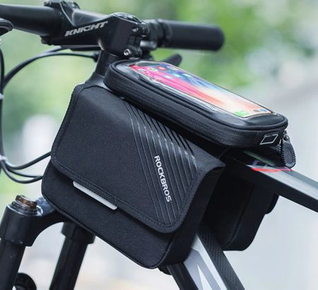 Fahrrad-Oberrohrtasche Touchscreen Handy 6,5"