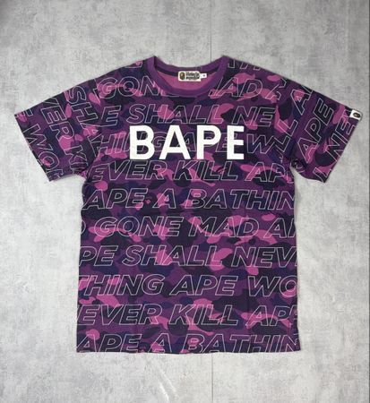 T-shirt A Bathing Ape Bape Camo Purple Camouflage - M 