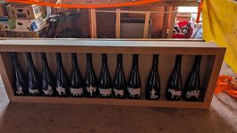 Holzkiste mit 12 Appenzeller Biersecco leer!