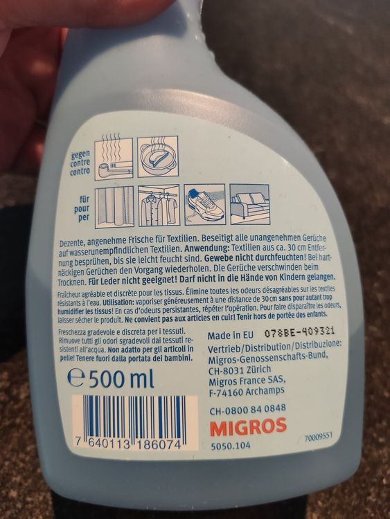 Spray Migros Fresh Textile (ähnlich Febreze)