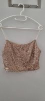 Pailletten Crop Top Gold/Bronze  NEU!