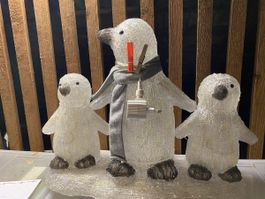 Pinguine 3er Set beleuchtet 