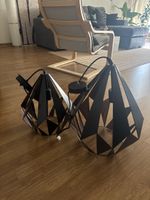 Set of 2 black ceiling lamps