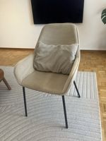 Stuhl Beige mit Kissen guter Zustand 2 Stücke