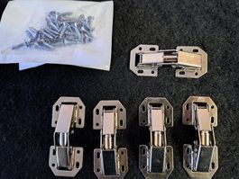 5 Stück Möbelscharniere mit Schrauben Set Neu
