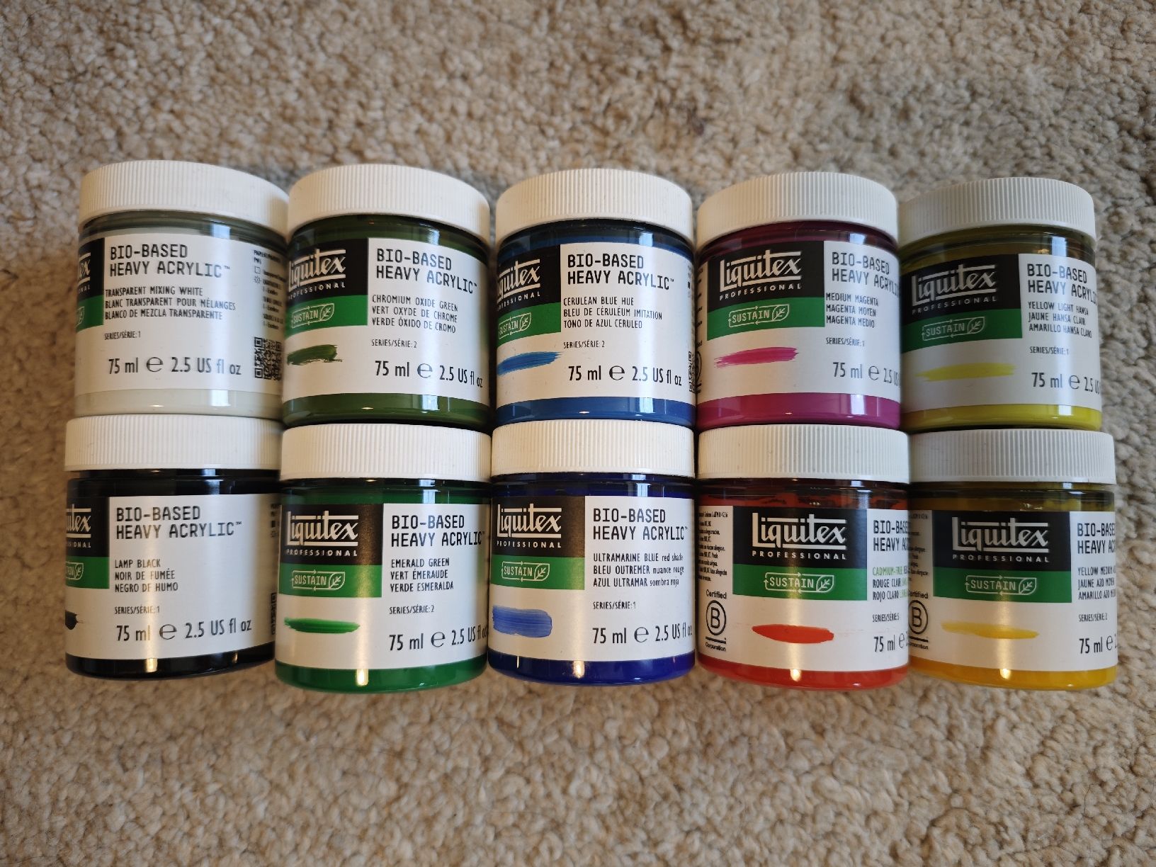 Colori: Liquitex Bio-based heavy acrylic 10 Farben – Nuovo e nell'imballaggio originale da St. Margrethen SG venduto da bienlii