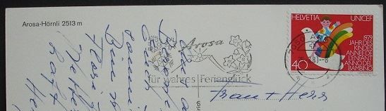 Cartoline postali: AROSA Hörnli-Hütte – Usato da Jona venduto da philajona 1