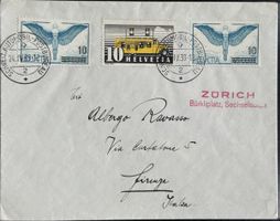 Schweiz Automobil-Postbureau 1939 Sechseläuten Florenz