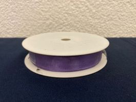 Satin - Band verdrahtet, 15 mm breit,  20 Meter, violett