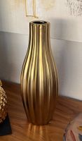 Deko Vase, vergoldet, 30 cm