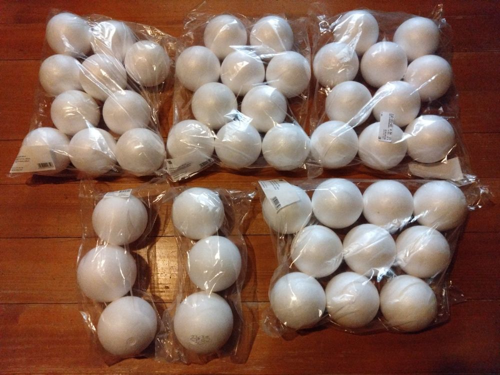 100er Styroporkugeln Vollmaterial Kugel Basteln 10mm Weiß