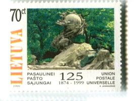 Briefmarke "Weltpostverein". Litauen