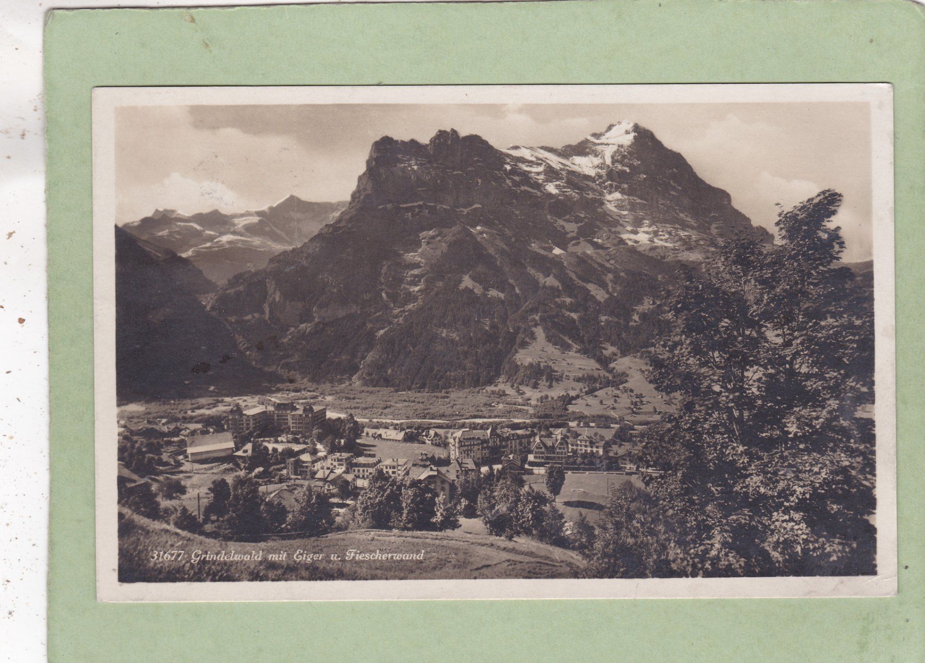 Cartoline postali: Grindelwald mit Eiger u Fiescherwand 1930 – Usato da Herisau venduto da Lisegrat2008