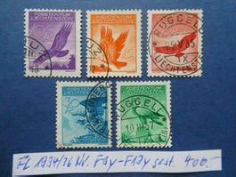 FL 1934/36 Nr. F9y-F13y gestempelt