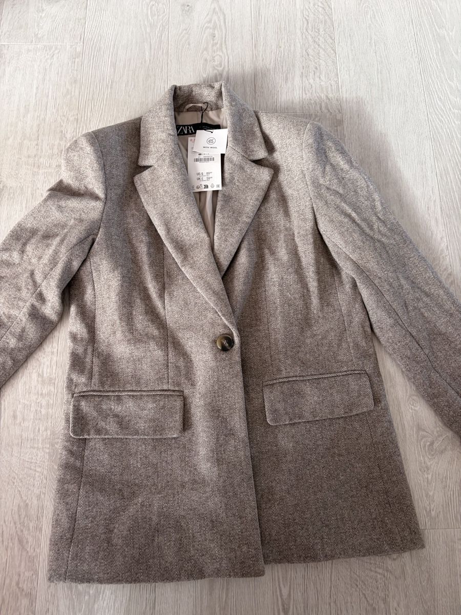 Zara Giacche: Zara Blazer, herringbone pattern, with wool, size XS, new – Nuovo e nell'imballaggio originale da Onex venduto da jinakimmy 1