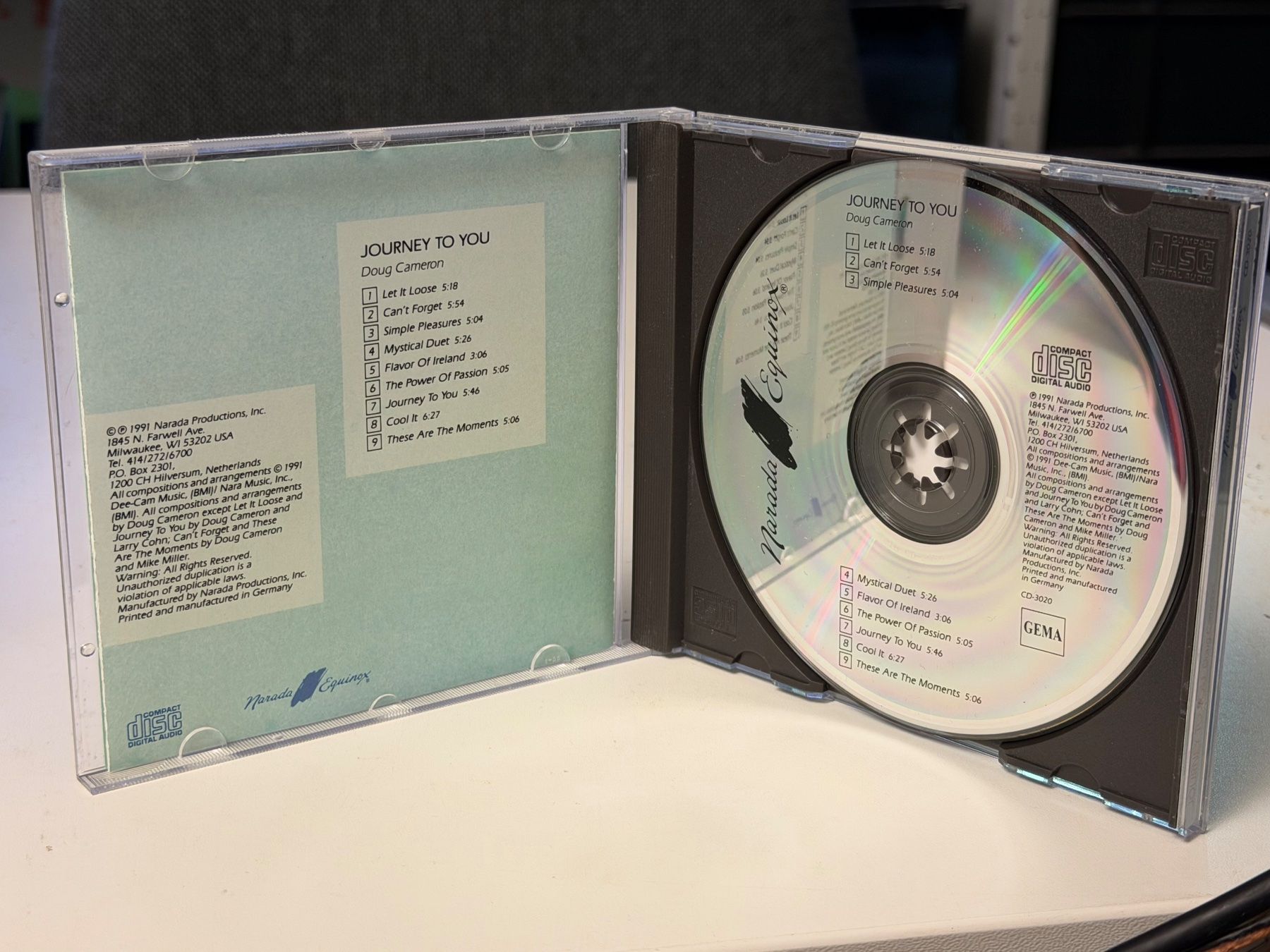 CD: Doug Cameron - Journey To You - HD23D – Usato da Küsnacht ZH venduto da Jazztilldawn 2