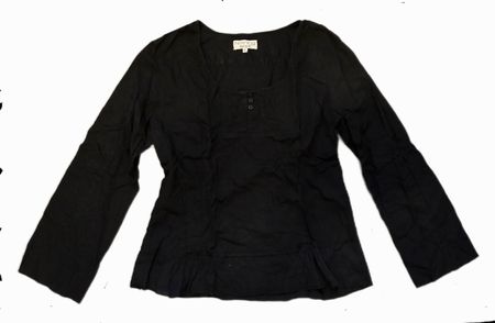 Nothing Else - luftige schwarze Bluse, Gr. 46, Sommer