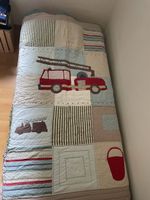 Steppdecke Kinder mit Feuerwehrmotiv Patchwork 