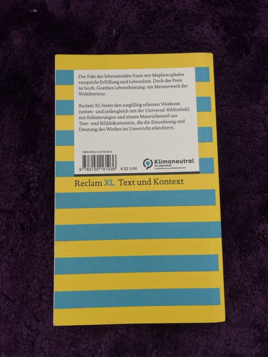 Libri: Faust l von Johann Wolfgang Goethe – Usato da Seuzach venduto da i_22 1