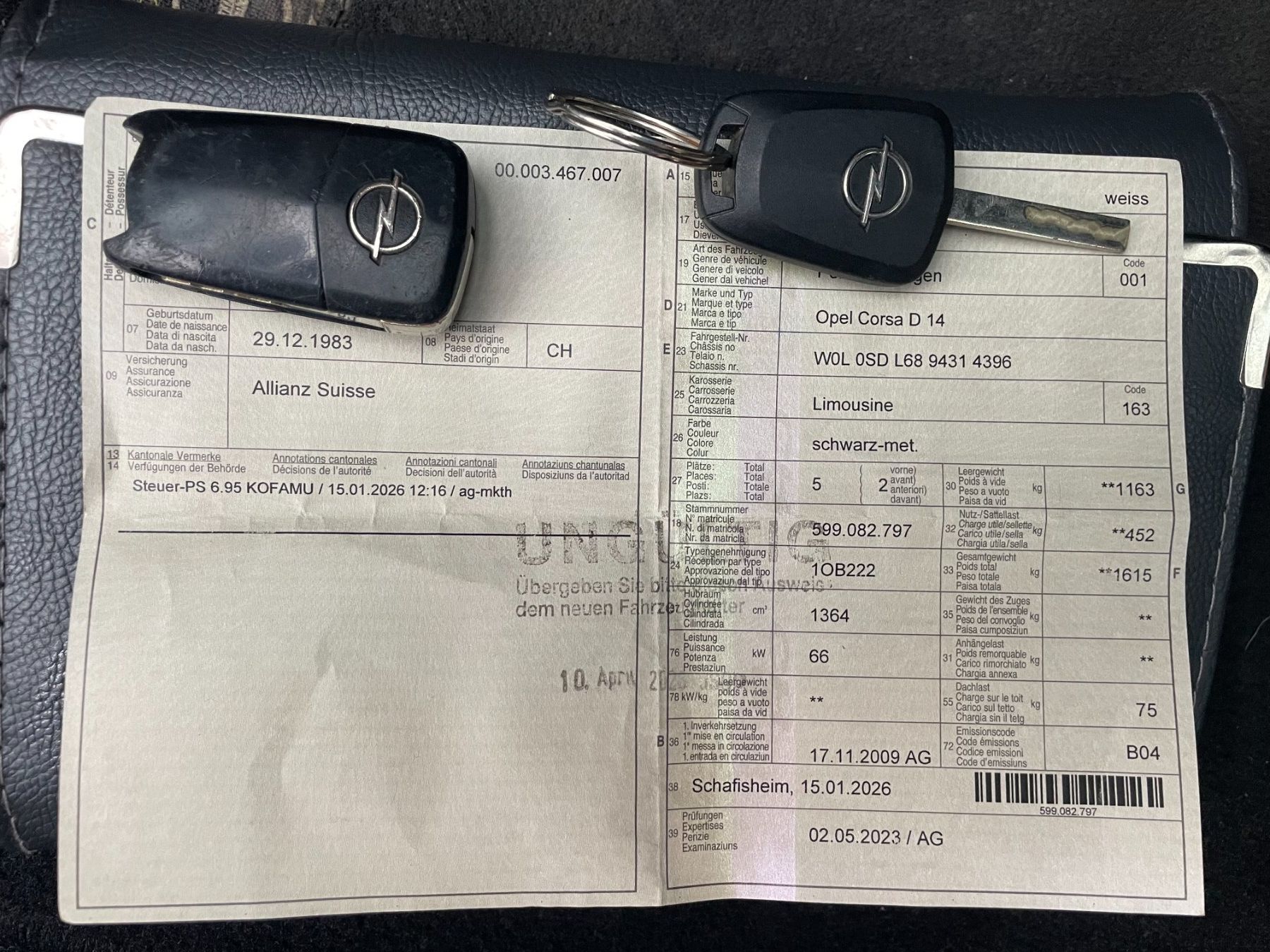 Opel Autos: 2009, Opel Corsa 1.4 benzin – D'occasion à Bilten par Mietauto-Robert 9