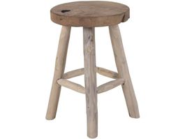 House Nordic Hocker Badia 45x30 cm Sitzhocker aus Teakholz