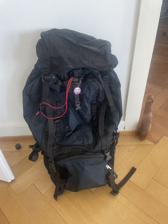 Rucksack HAUTE ROUTE 65+ CORDURA schwarz/blau guter Zustand