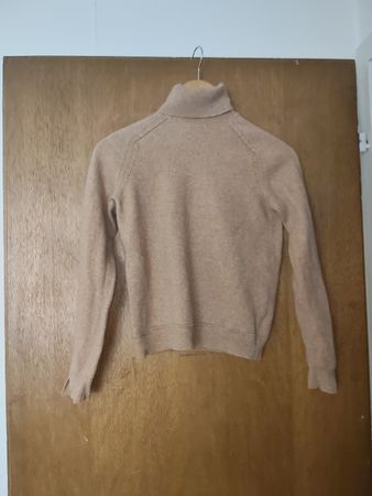 Rollkragenpullover 100% Kaschmir beige Grösse S 