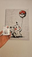 Pikachu x Banksy painting and custom card