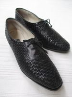 BALLY - geflochtene Lederschuhe Vintage schwarz Gr. 37.5
